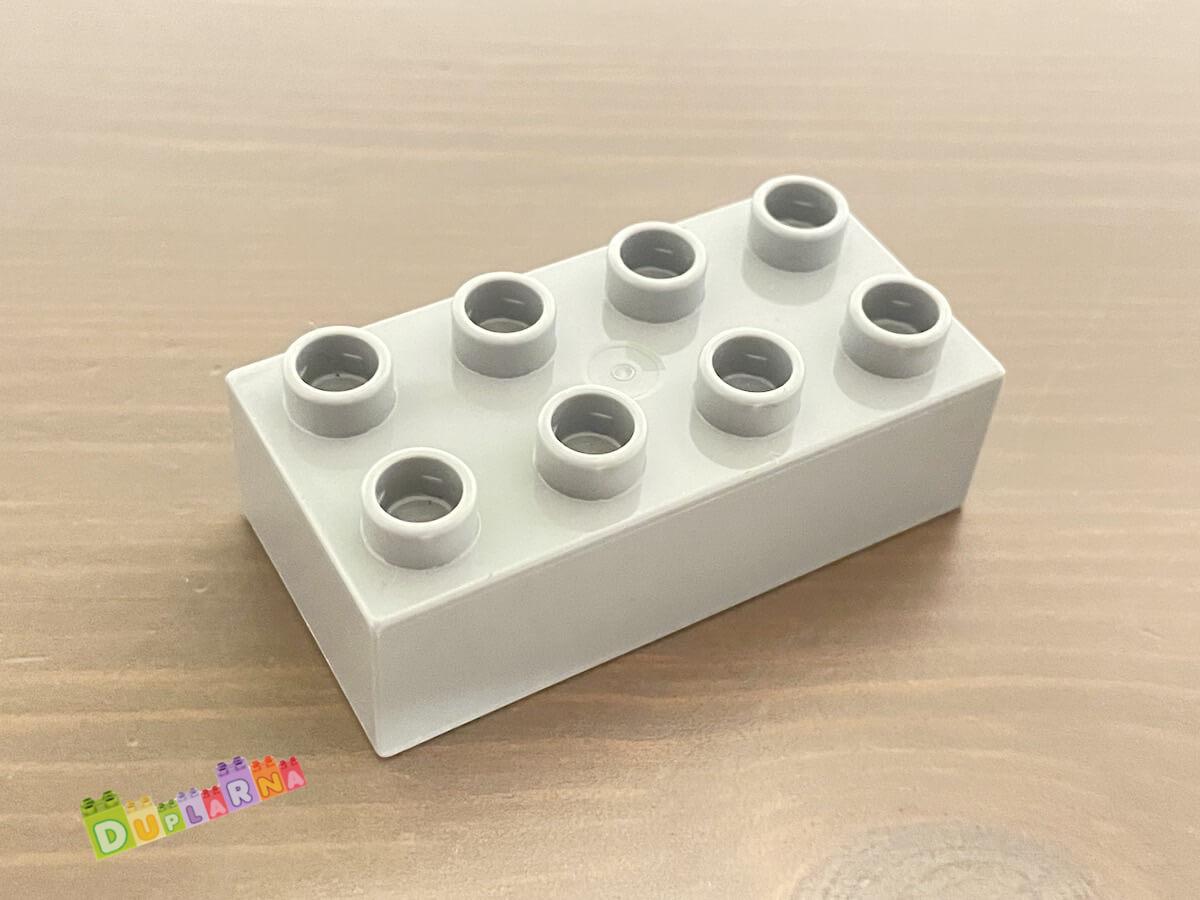 Lego Duplo - kostka / kostky 2x4 světle šedé nové