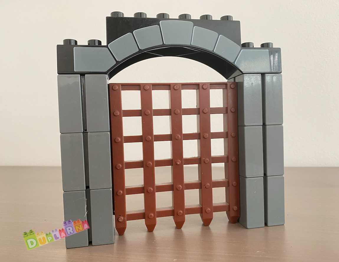 Lego Duplo Brána hnědá pohyblivá / padací na hrad