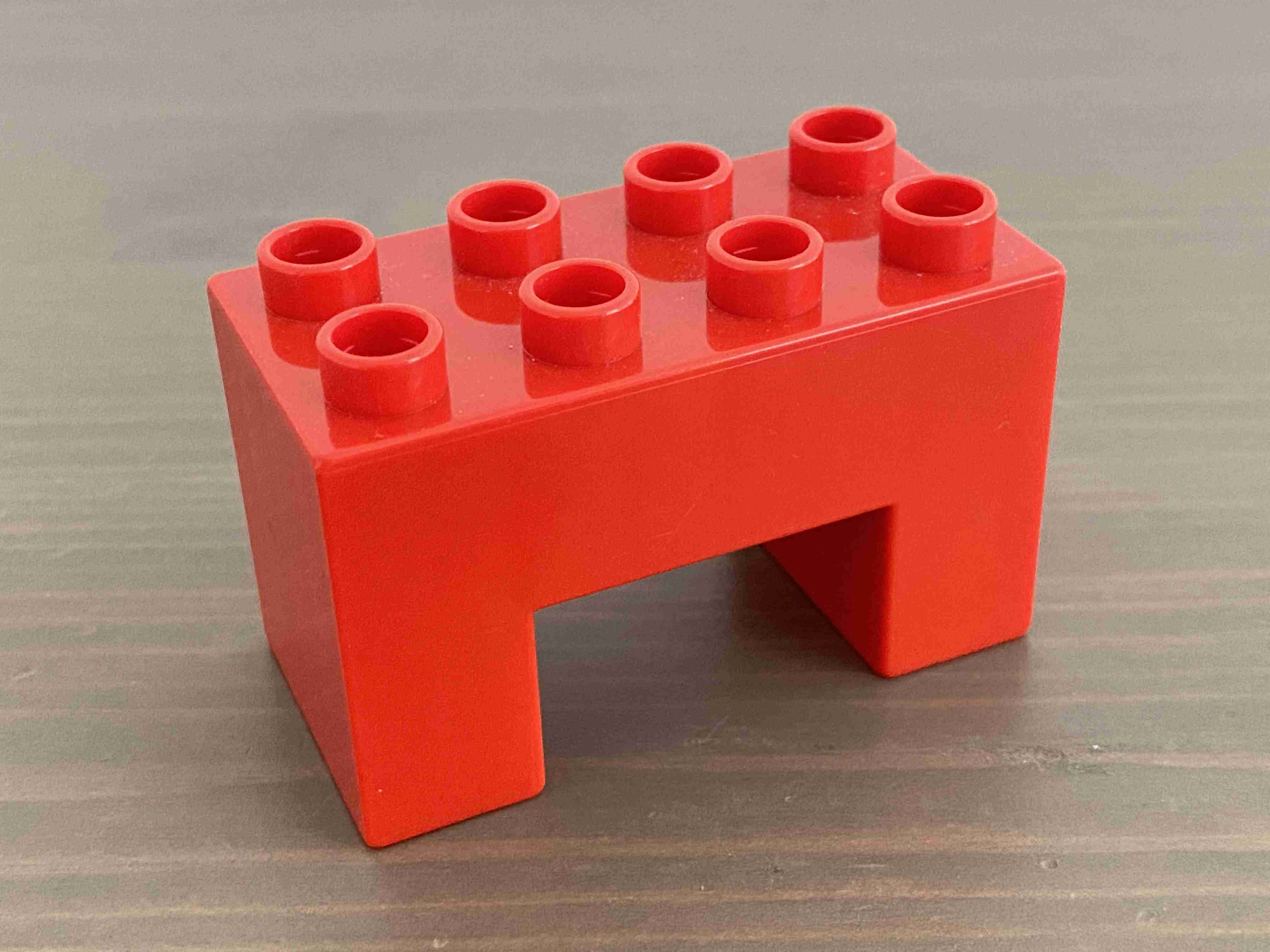 Lego Duplo most - hranatý červený / podpěra pod most