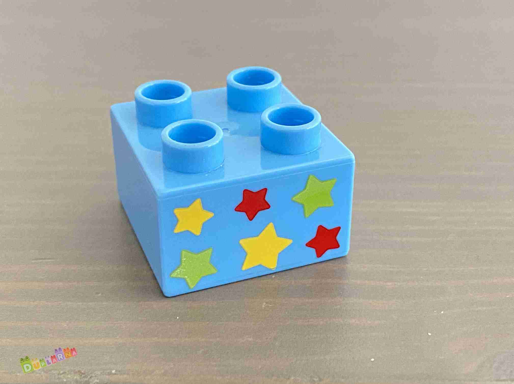 Lego Duplo - Kostka s potiskem - hvězdičky
