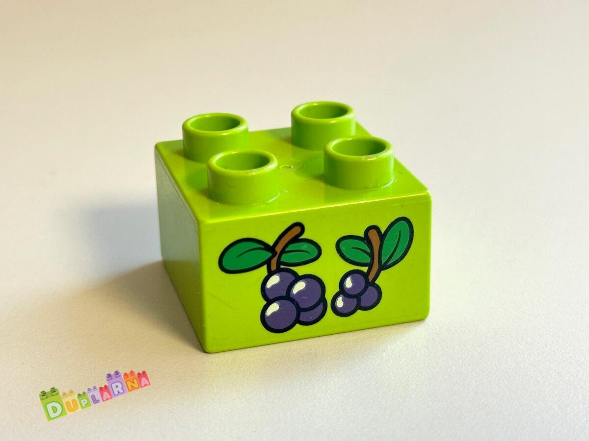 Lego Duplo - Kostka s potiskem - borůvky