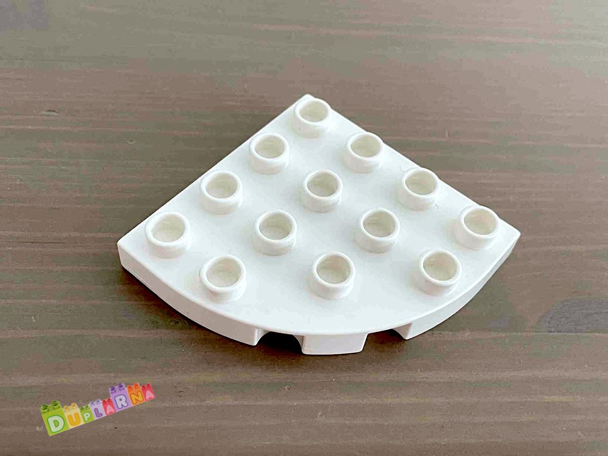 Lego Duplo Podložka 4x4 zaoblená bílá