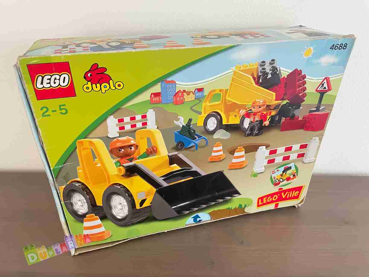 Lego Duplo 4688 - Stavba - Tým stavbařů - Bagr a tatra