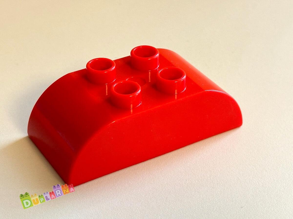 Lego Duplo Kostka 2x4 zaoblená červená