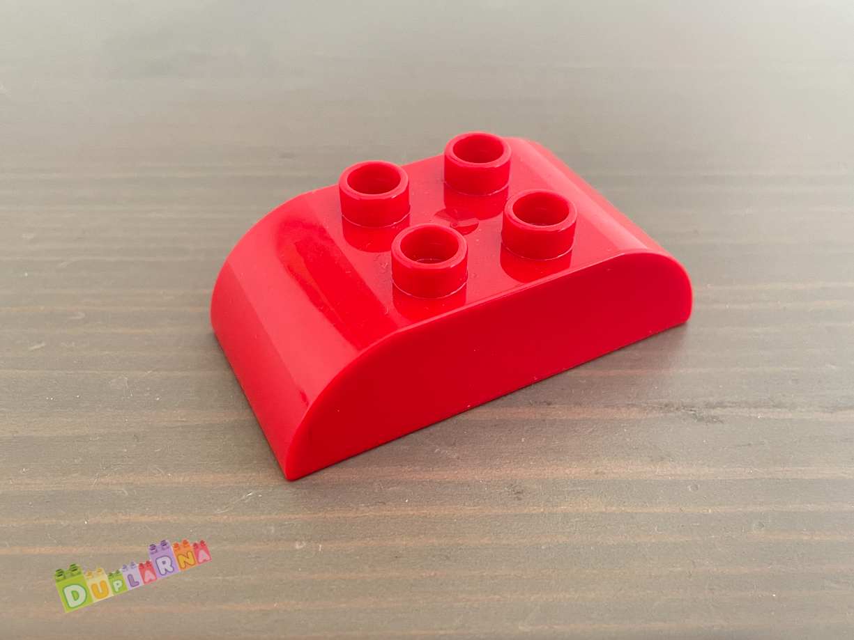 Lego Duplo Kostka 2x4 zaoblená červená
