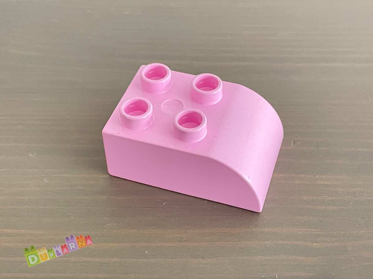 Lego Duplo Kostka 2x3 zaoblená světle růžová