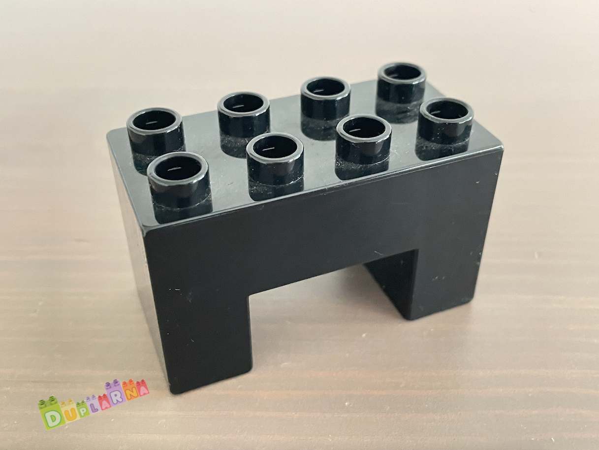 Lego Duplo most - hranatý černý / podpěra pod most