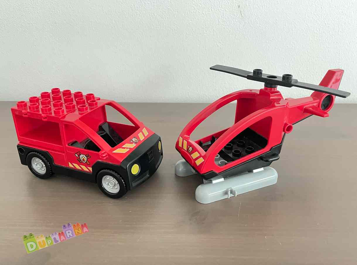 Lego Duplo - Hasiči / Hasičský vrtulník + auto
