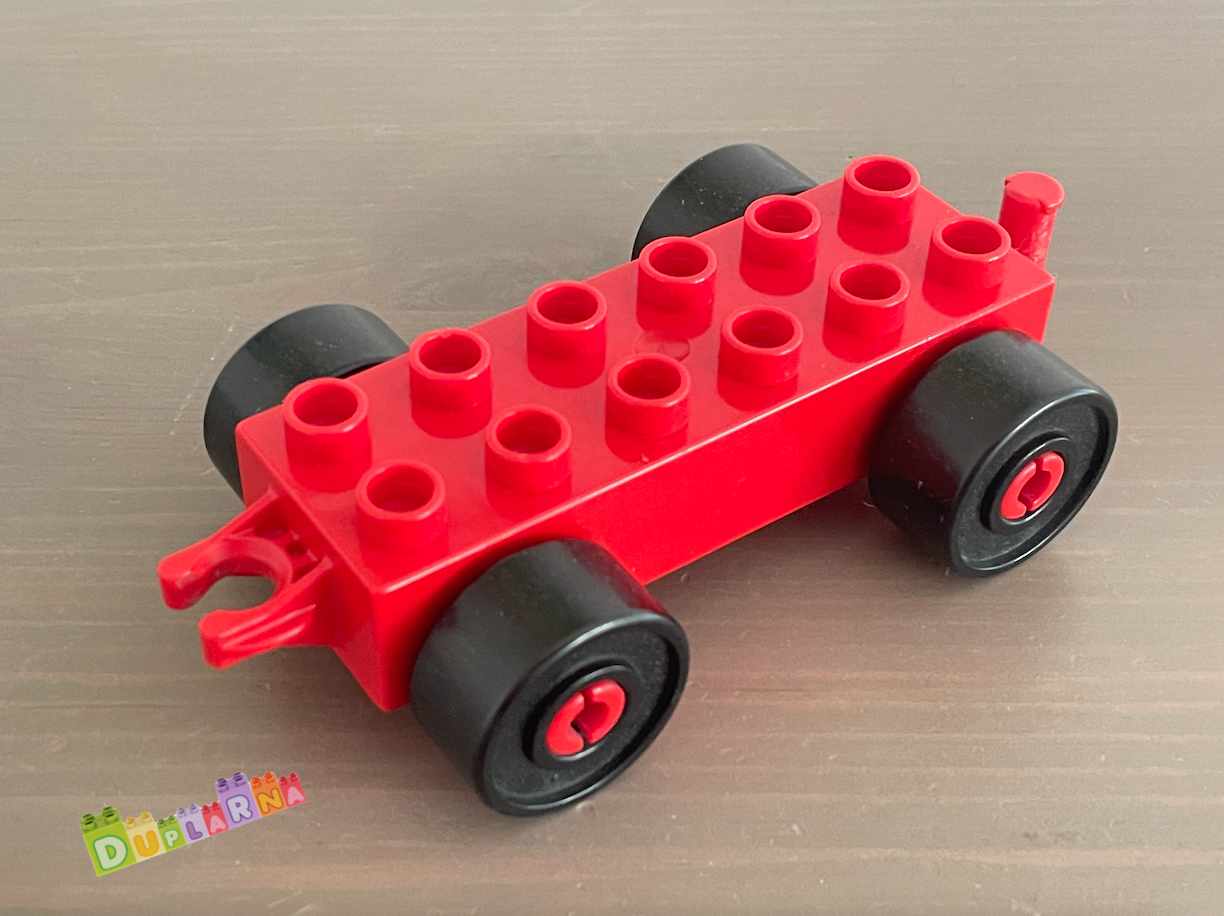 Lego Duplo vláček - podvozek červený - černá kola