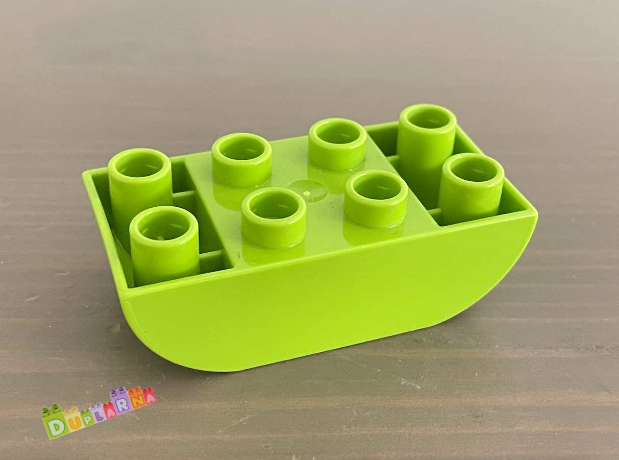 Lego Duplo Kostka 2x4 limetková zaoblená obrácená