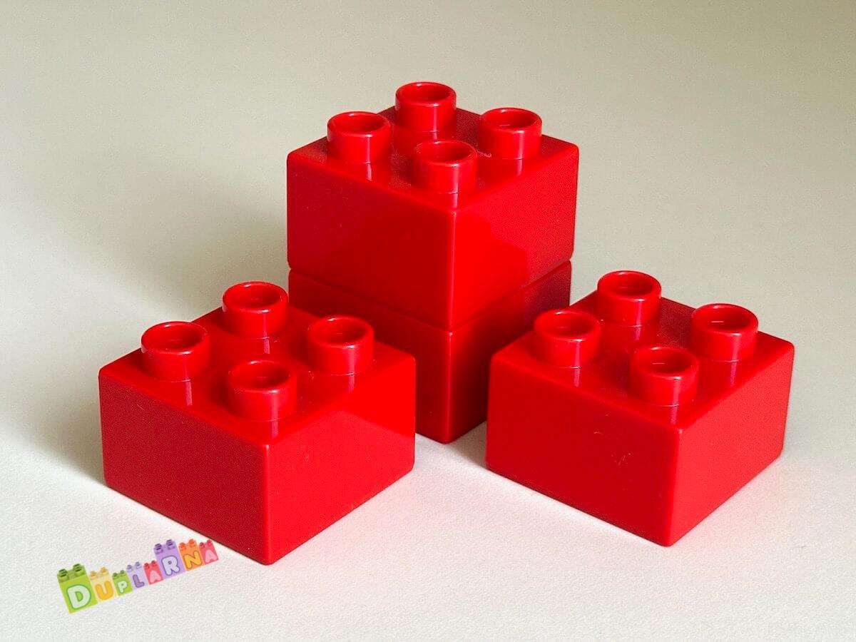 Lego Duplo - Kostka / kostky 2x2 červená