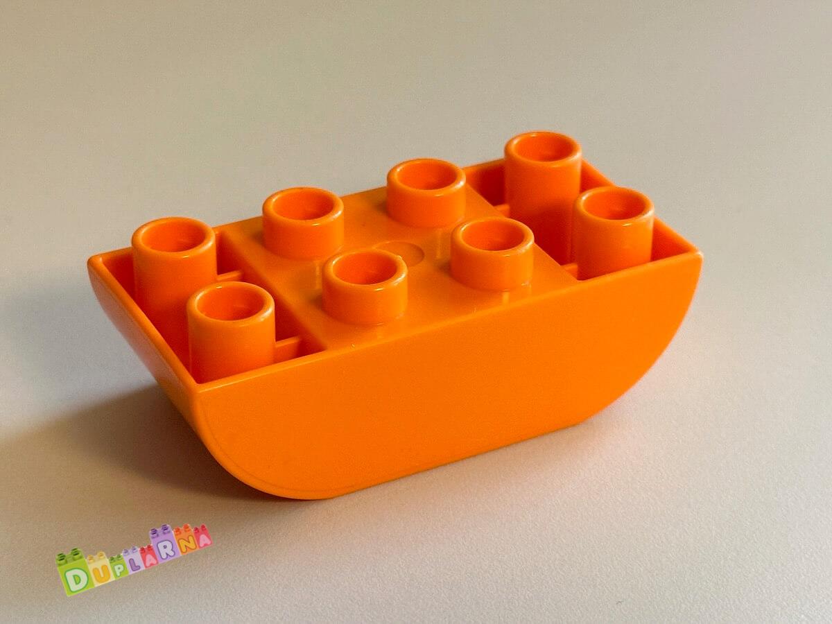 Lego Duplo Kostka 2x4 oranžová zaoblená obrácená