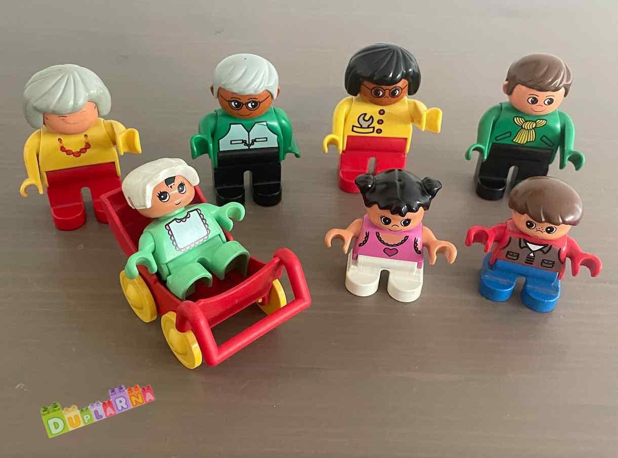 Lego Duplo - Rodinka / Rodina (máma, táta, miminko, kočárek...)