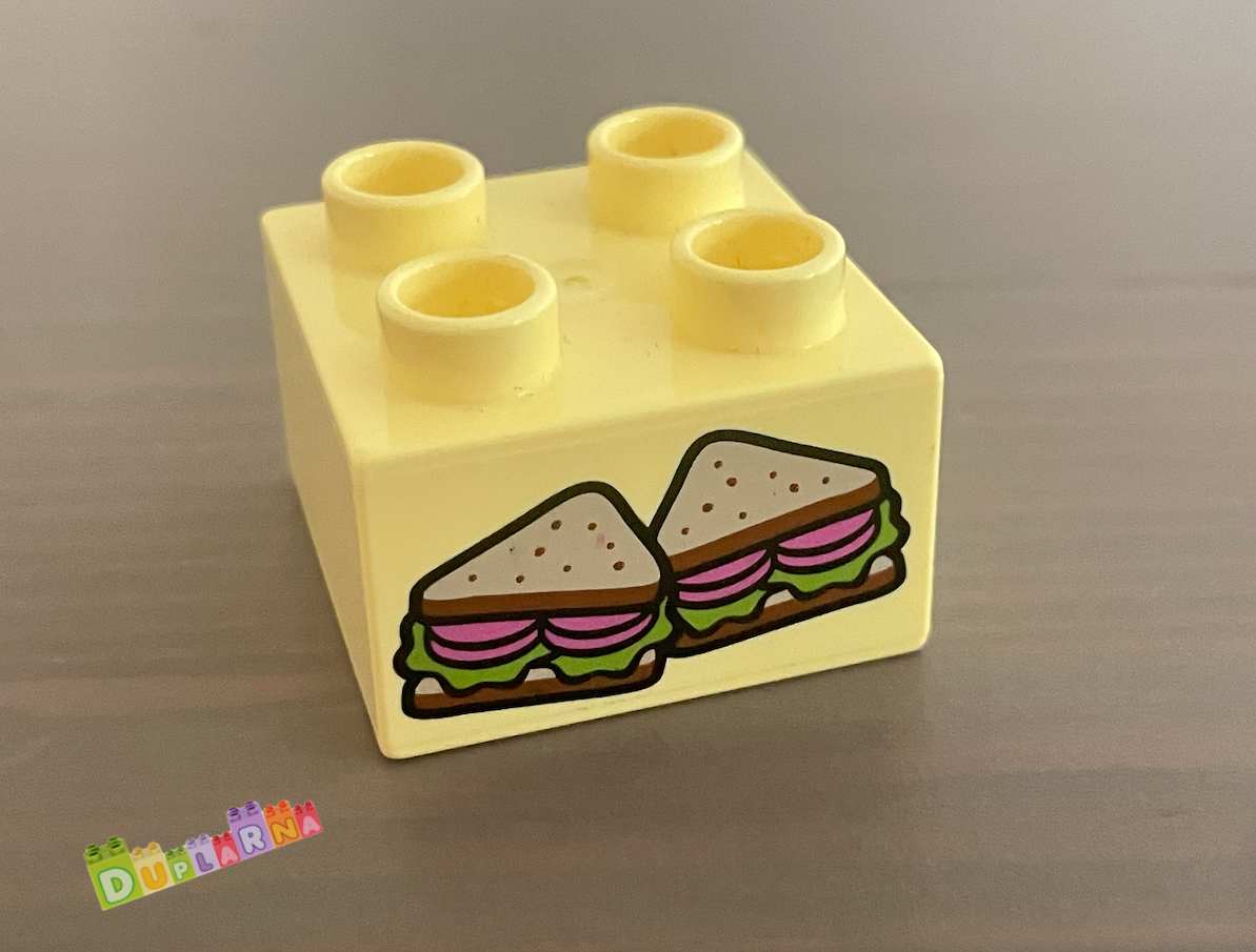 Lego Duplo - Kostka s potiskem - toast / sendvič