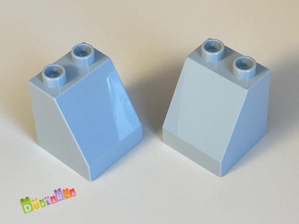 Lego Duplo Kostka 2x2x2 zkosená šedá vysoká