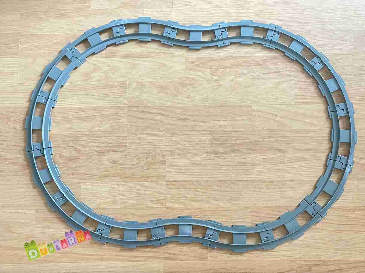 Lego Duplo Koleje / Okruh tmavý - zatáčky