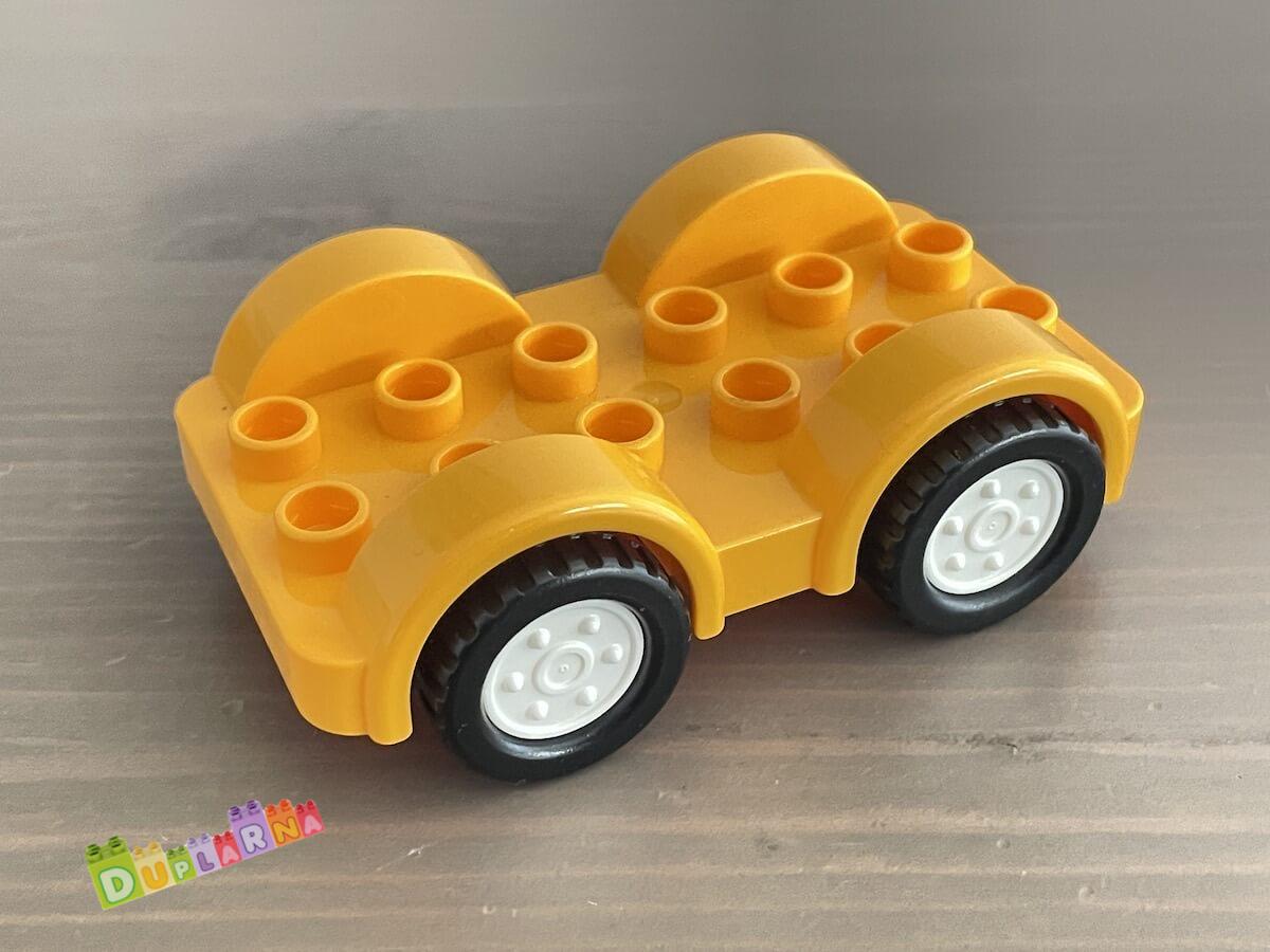 Lego Duplo auto - podvozek světle oranžový