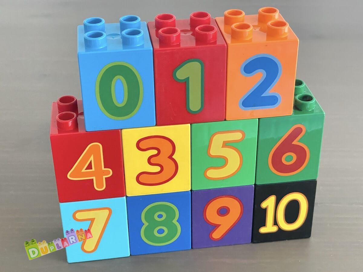 Lego Duplo Kostky s čísly, čísla 0-10
