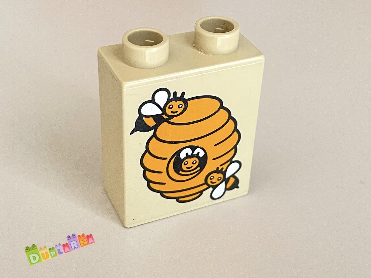 Lego Duplo - Kostka s potiskem - včela, včelí úl