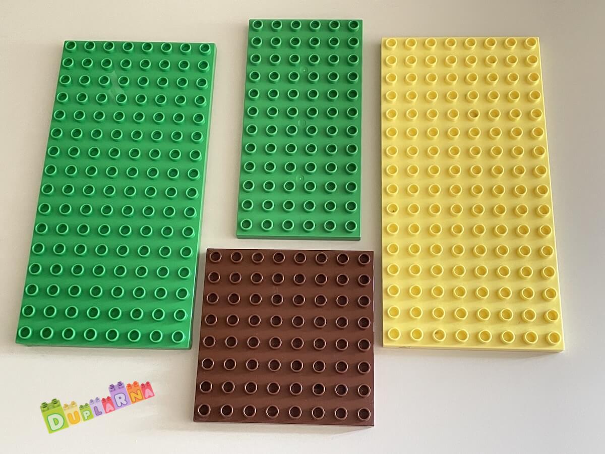 Lego Duplo Deska / podložka - 4 ks poškozené