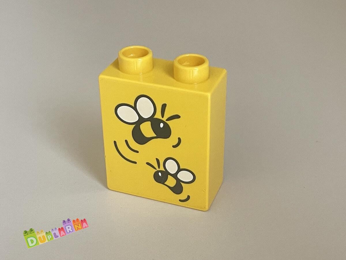 Lego Duplo - Kostka žlutá s potiskem - včely