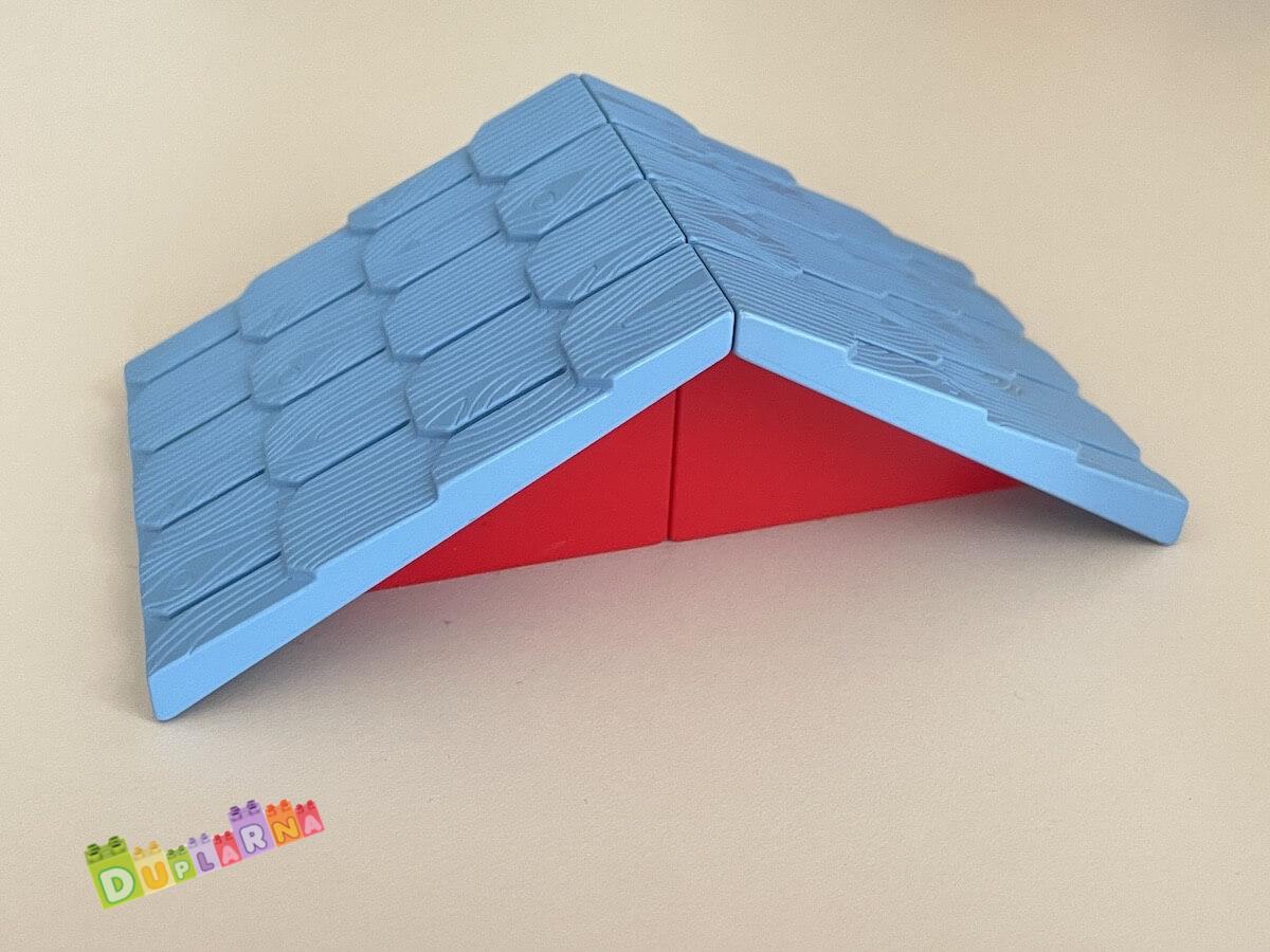 Lego Duplo - Střecha světle modrá - červená