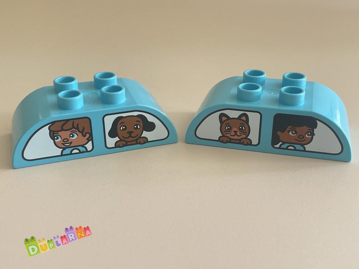Lego Duplo - Kostka s potiskem děti (holka, kluk) a zvířata (pes, kočka)