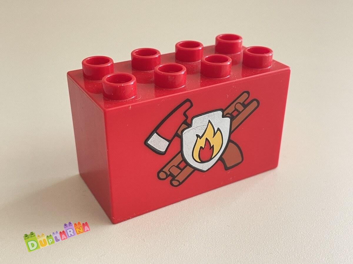Lego Duplo - Kostka 2x4x2 s potiskem - hasiči