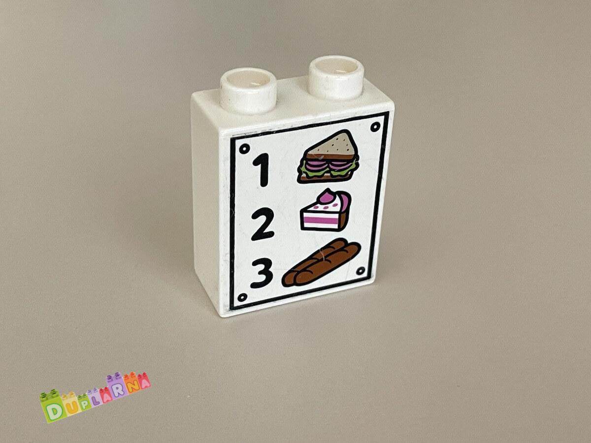 Lego Duplo - Kostka s potiskem - sendvič, dort, bagety