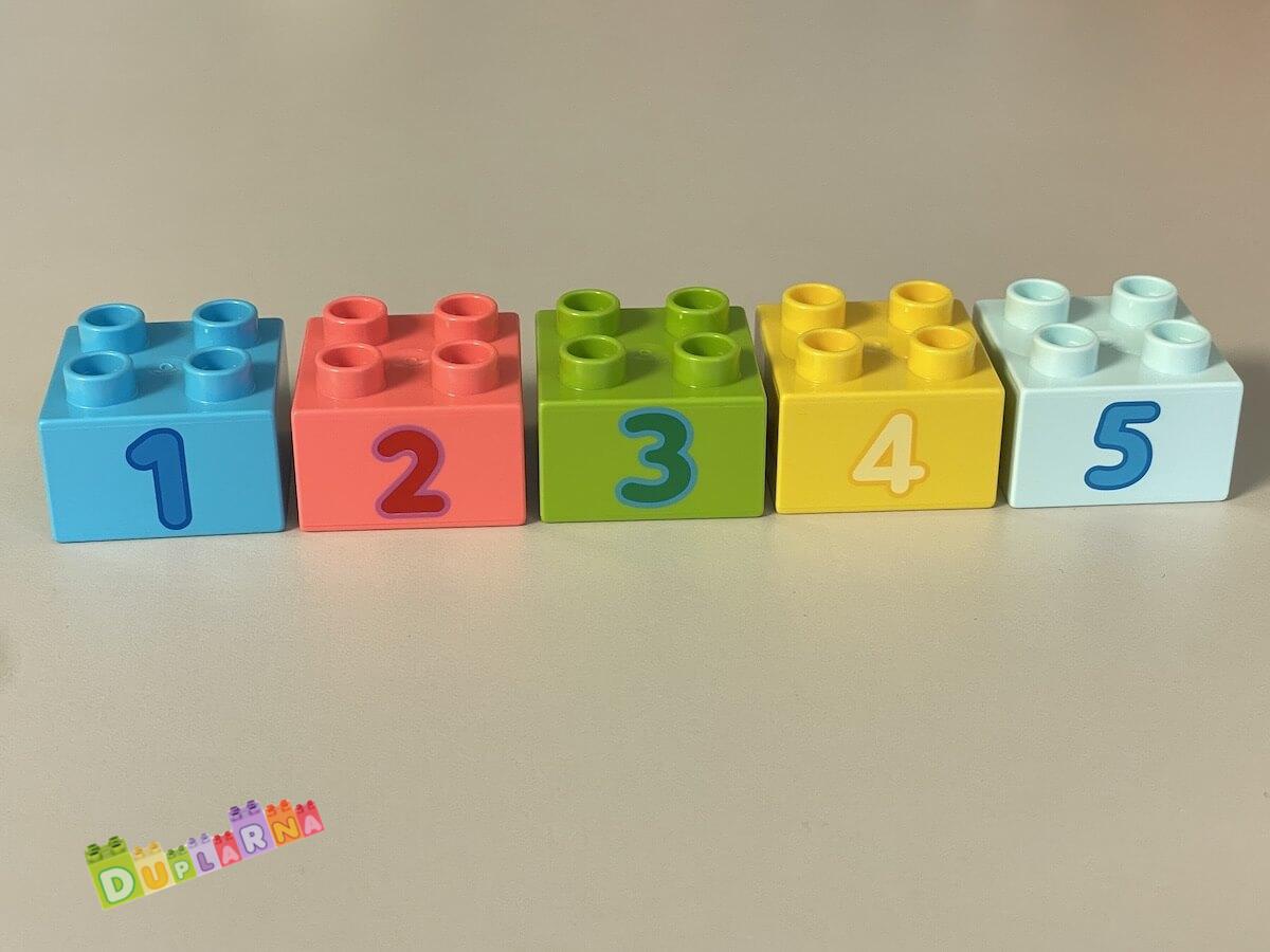 Lego Duplo Kostky s čísly, čísla 1-5