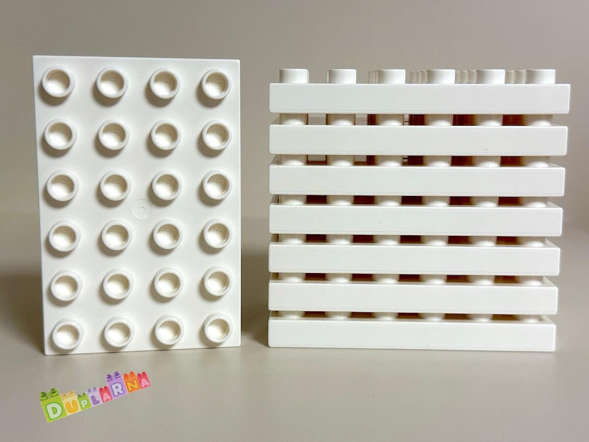 Lego Duplo - deska / podložka - kostky 4x6 bílá
