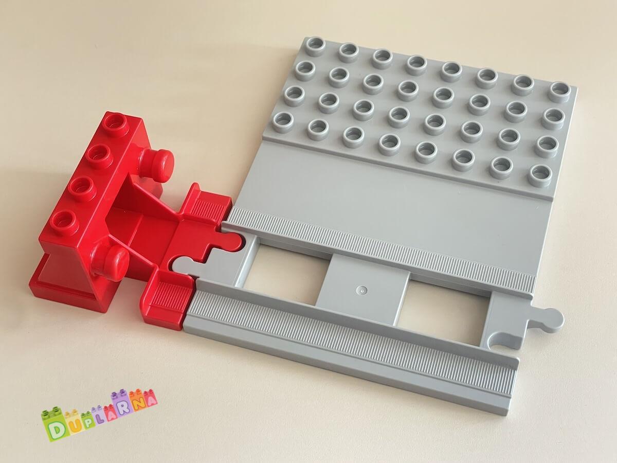 Lego Duplo koleje zastávka + koncová kolej (zarážka)