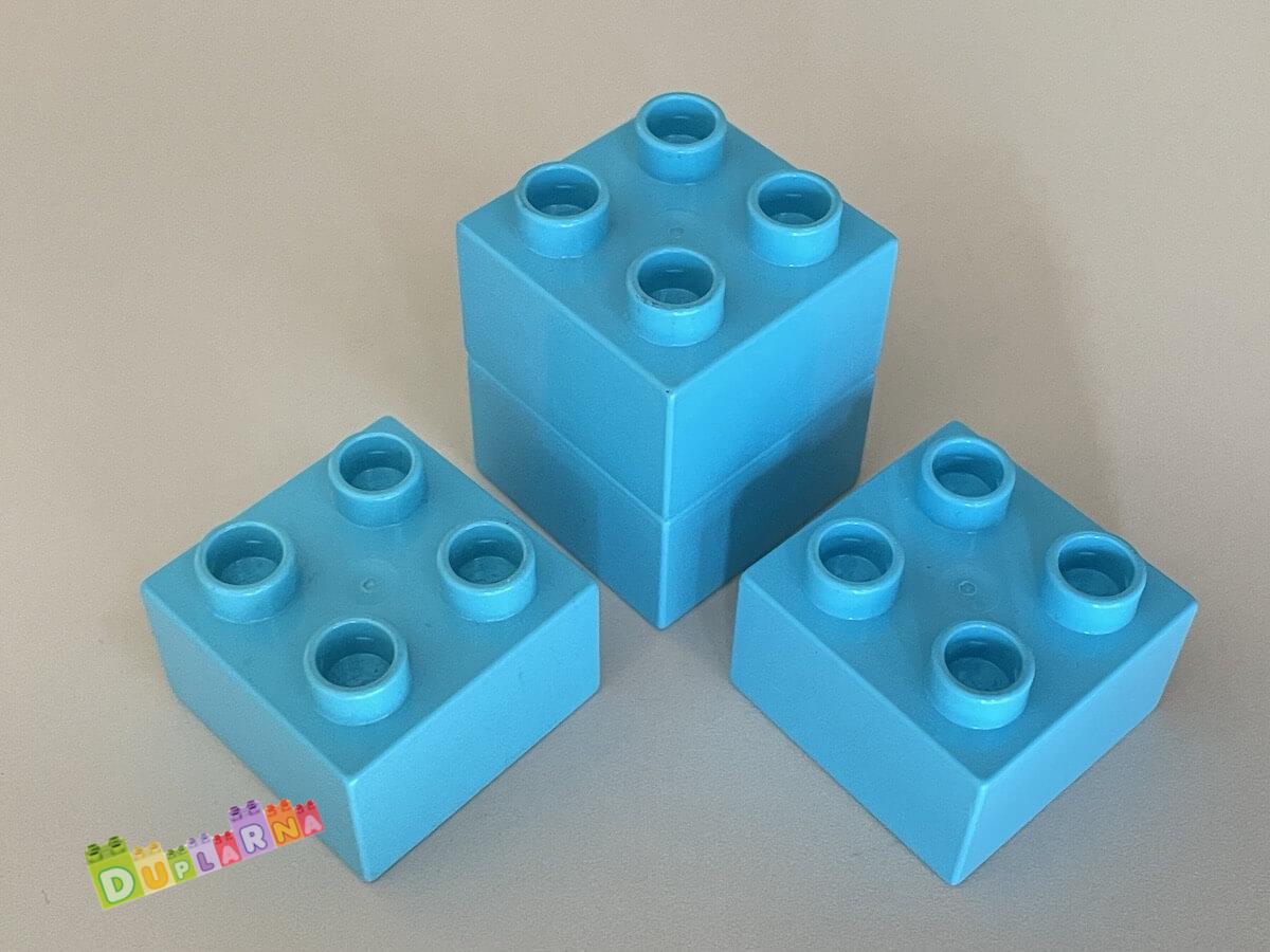 Lego Duplo - Kostka / kostky 2x2 tyrkysová