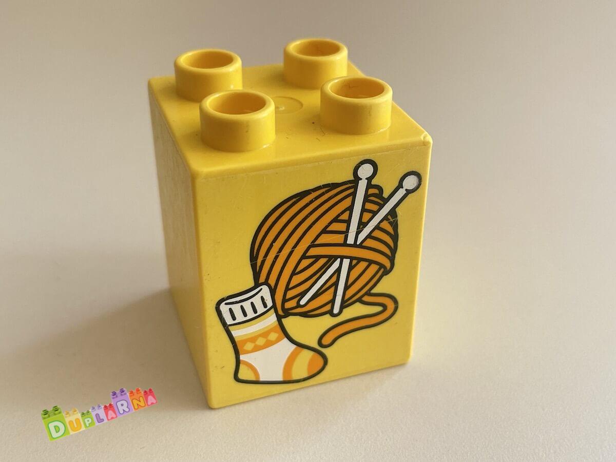 Lego Duplo - Kostka s potiskem - vlna a ponožka