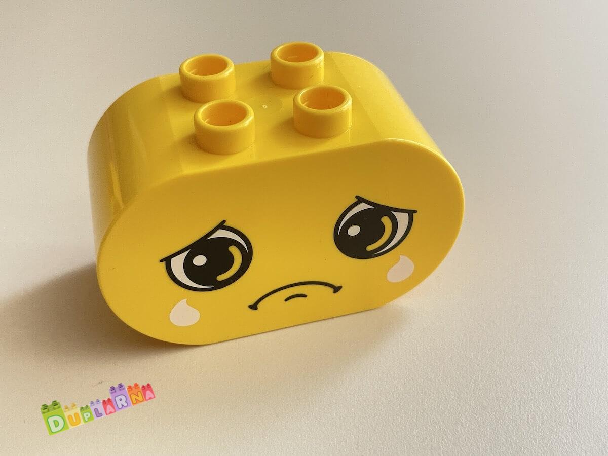 Lego Duplo - Kostka hlava - smutný obličej
