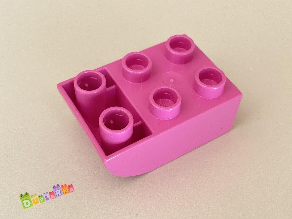 Lego Duplo Kostka 2x3 zaoblená obrácená tmavě růžová