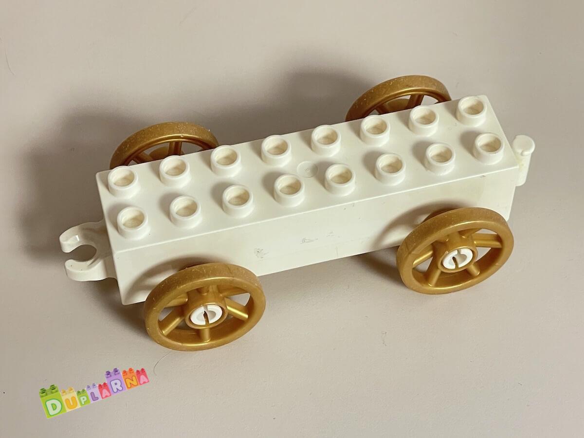 Lego Duplo podvozek ke kočáru bílý