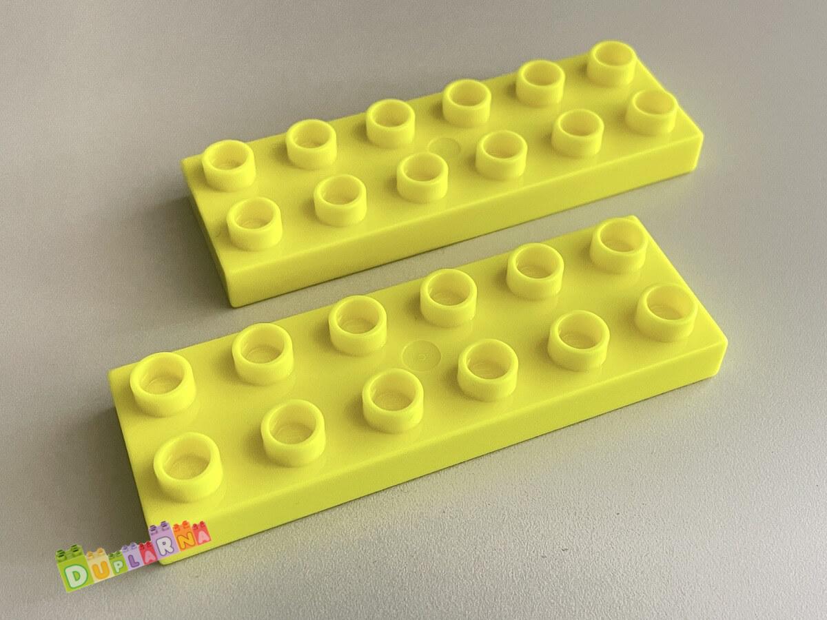 Lego Duplo - desky / kostky 2x6 - neonová