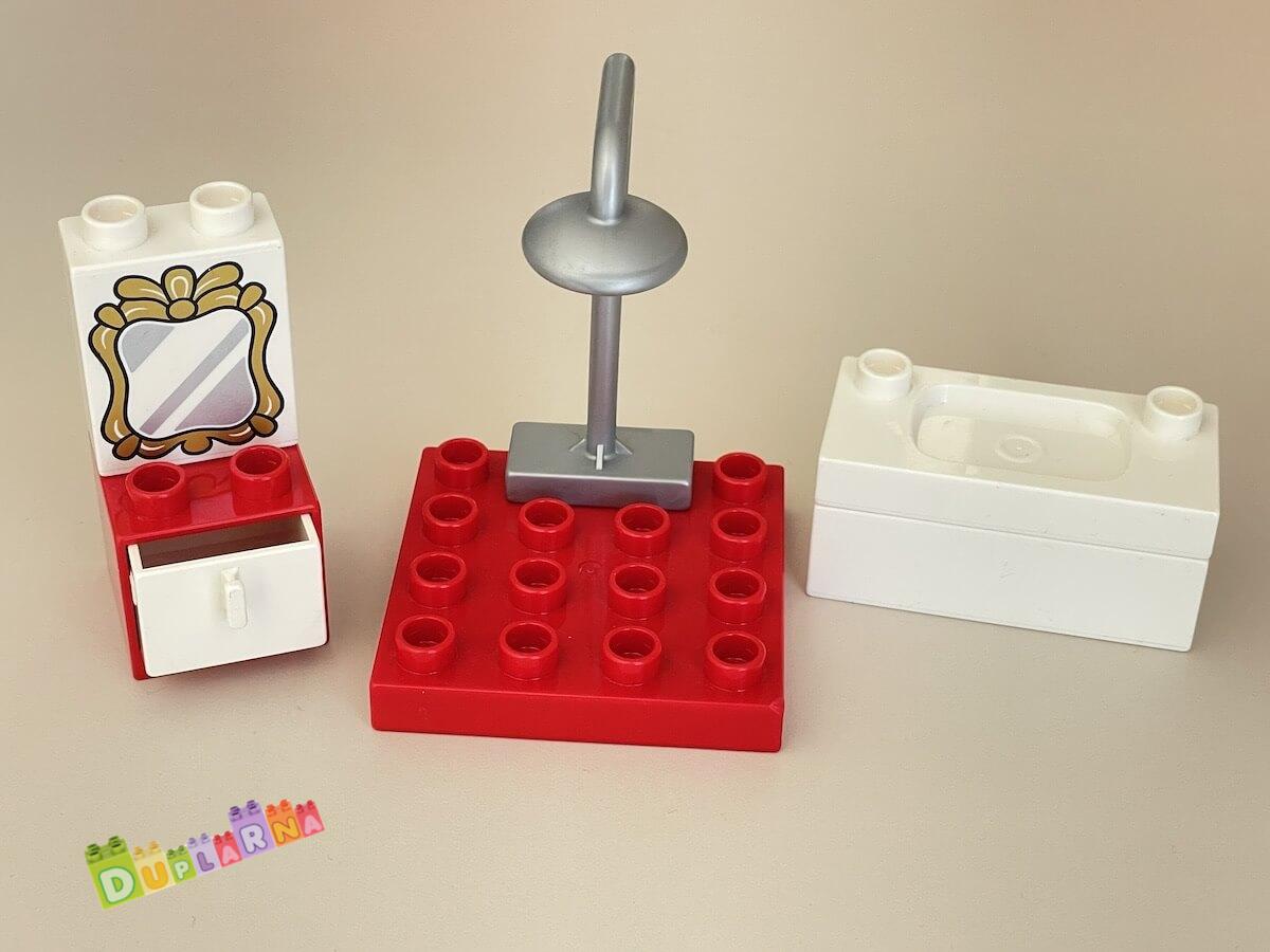 Lego Duplo koupelna (sprchový kout, umyvadlo, skříňka)