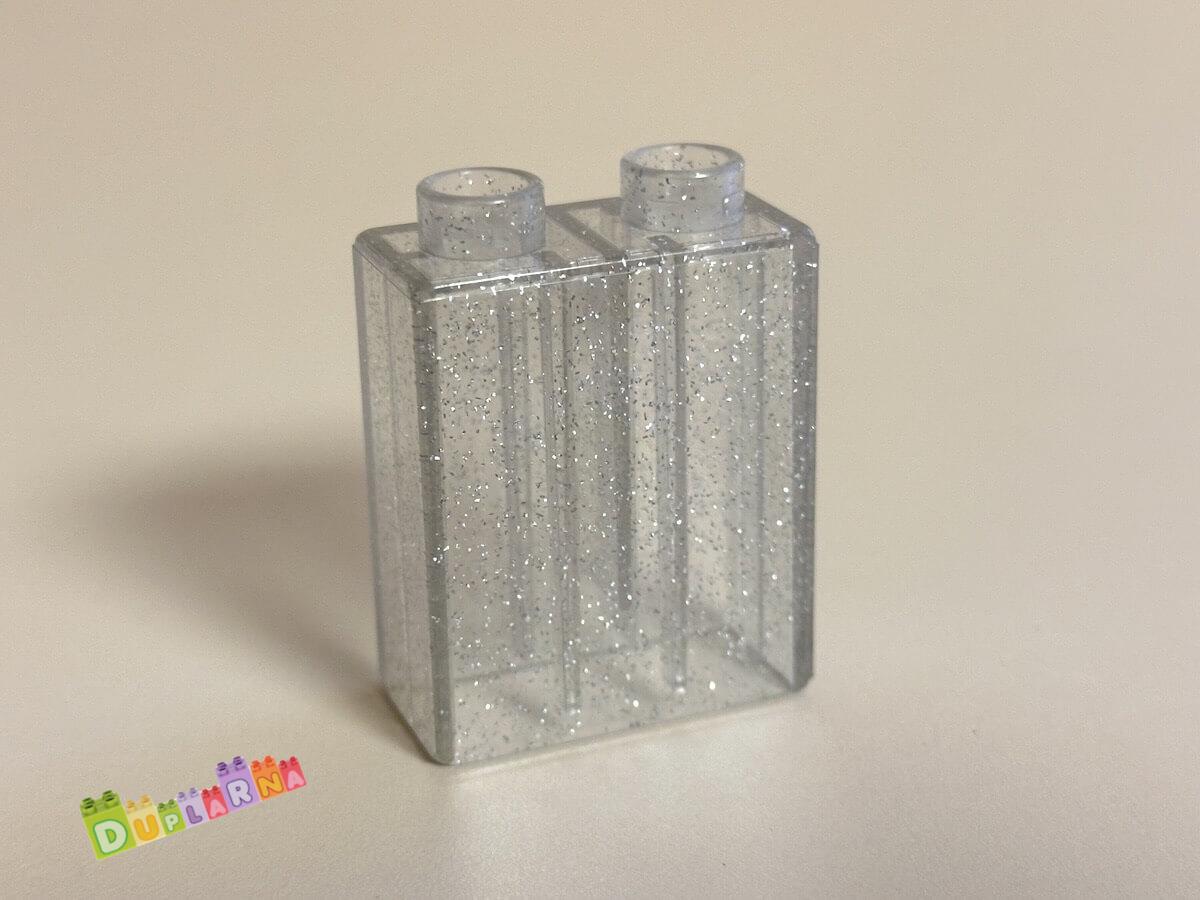 Lego Duplo - Kostka vysoká průhledná se třpytkami