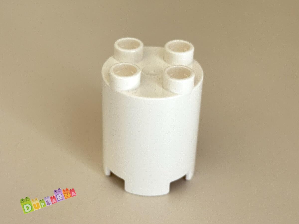 Lego Duplo - Kostka / kostky 2x2x2 kulatá bílá