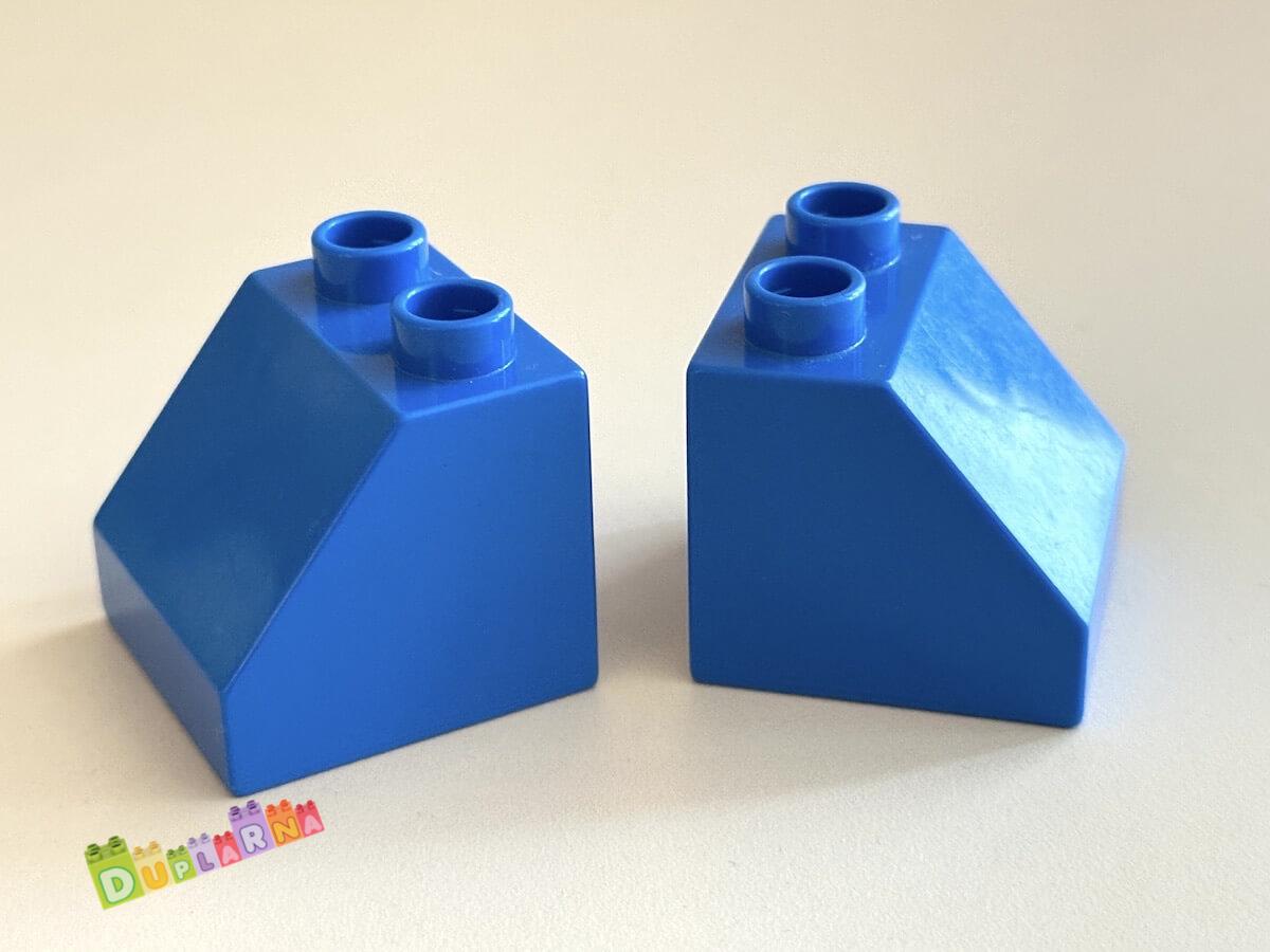 Lego Duplo Kostka 2x2 zkosená modrá