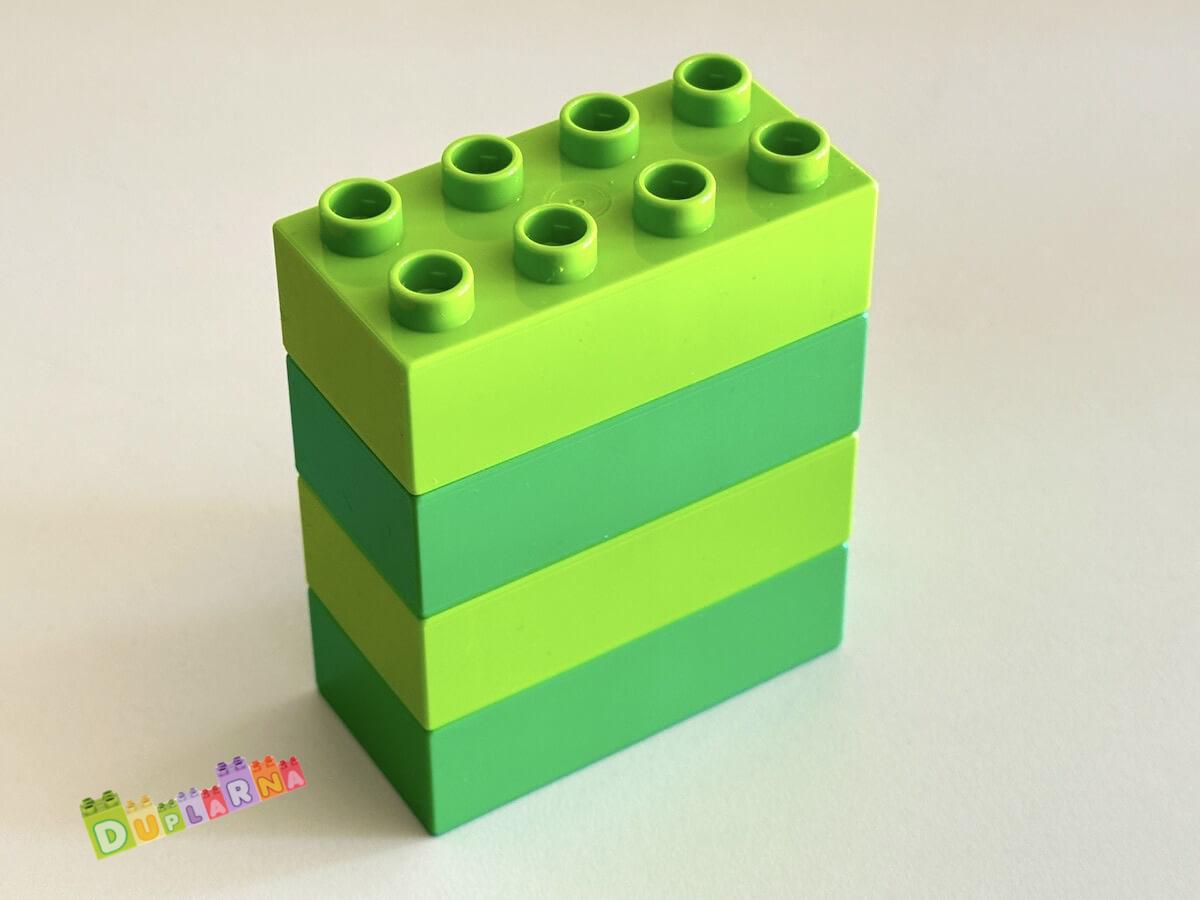 Lego Duplo - kostka / kostky 2x4 zelené nové