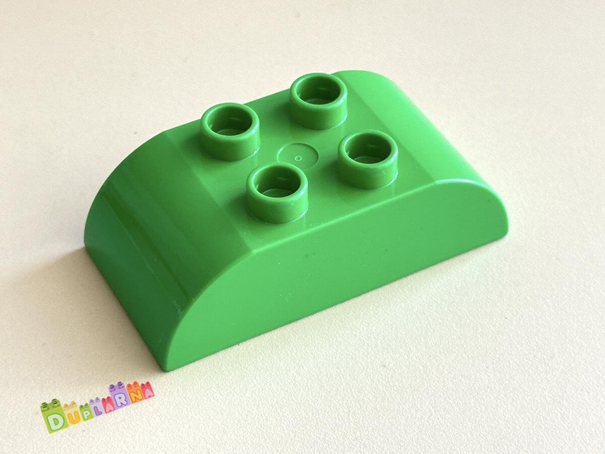 Lego Duplo Kostka 2x4 zaoblená zelená - nová