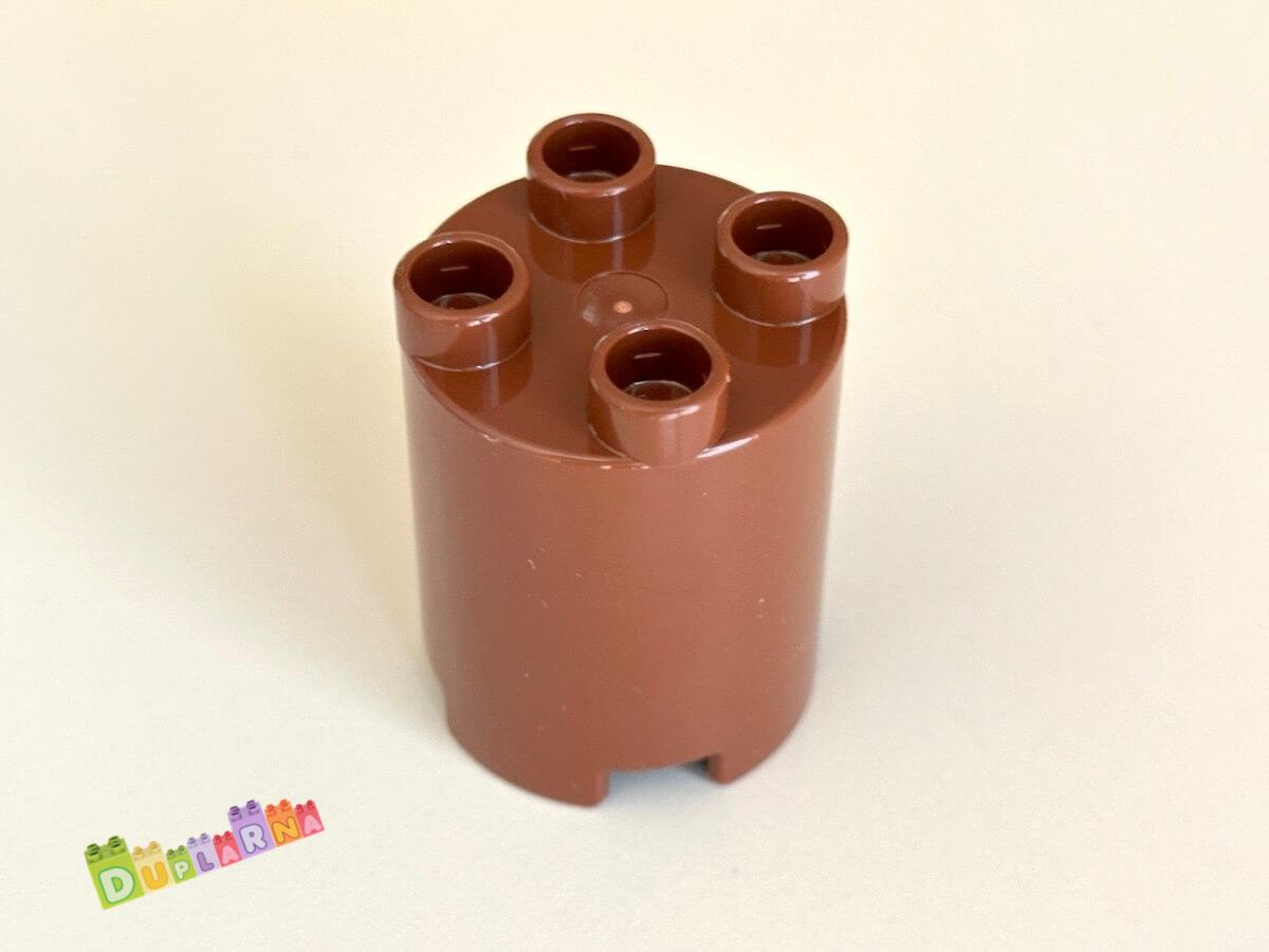 Lego Duplo - Kostka / kostky 2x2x2 kulatá tmavě hnědá