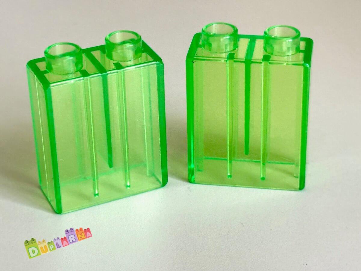 Lego Duplo - Kostka vysoká průhledná zelená