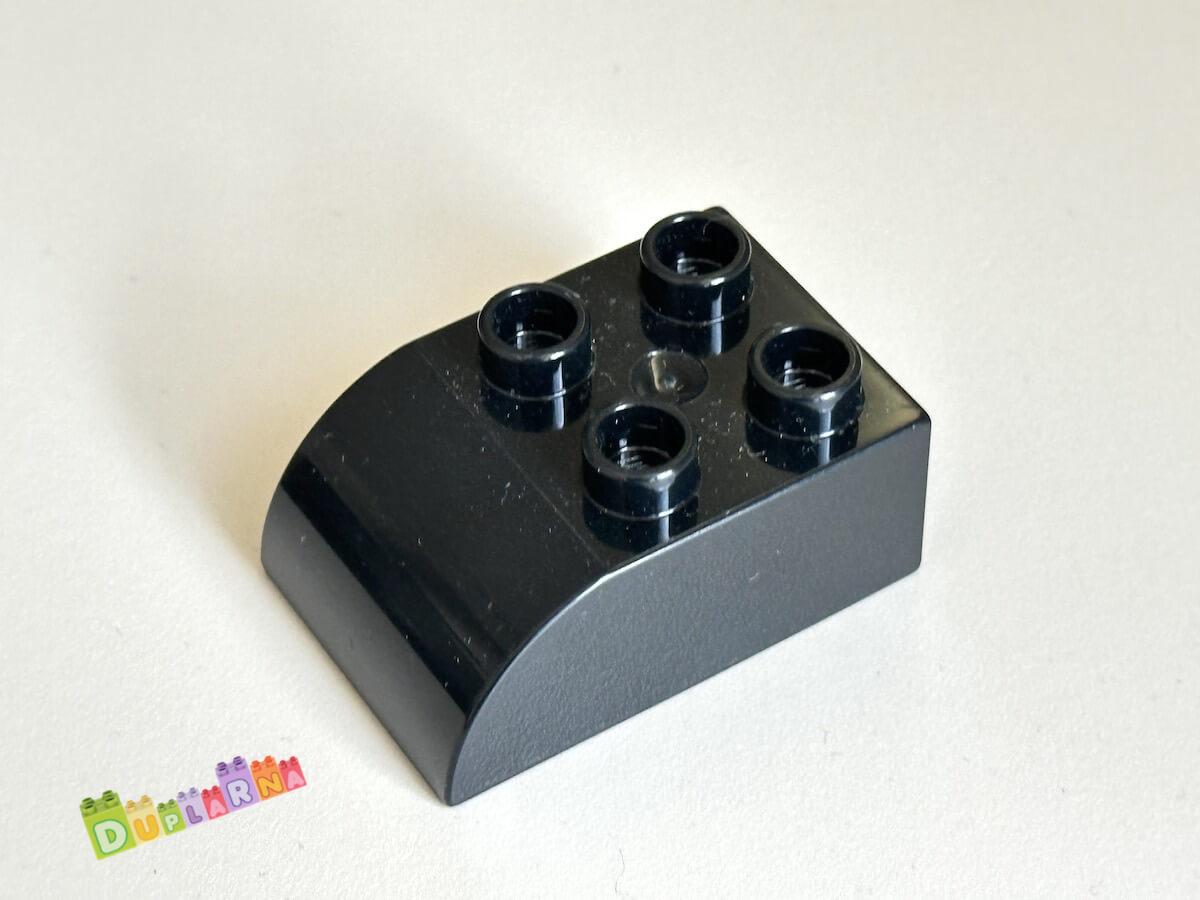 Lego Duplo Kostka 2x3 zaoblená černá