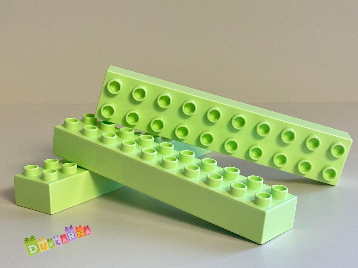 Lego Duplo - kostky 2x10 zelená nová