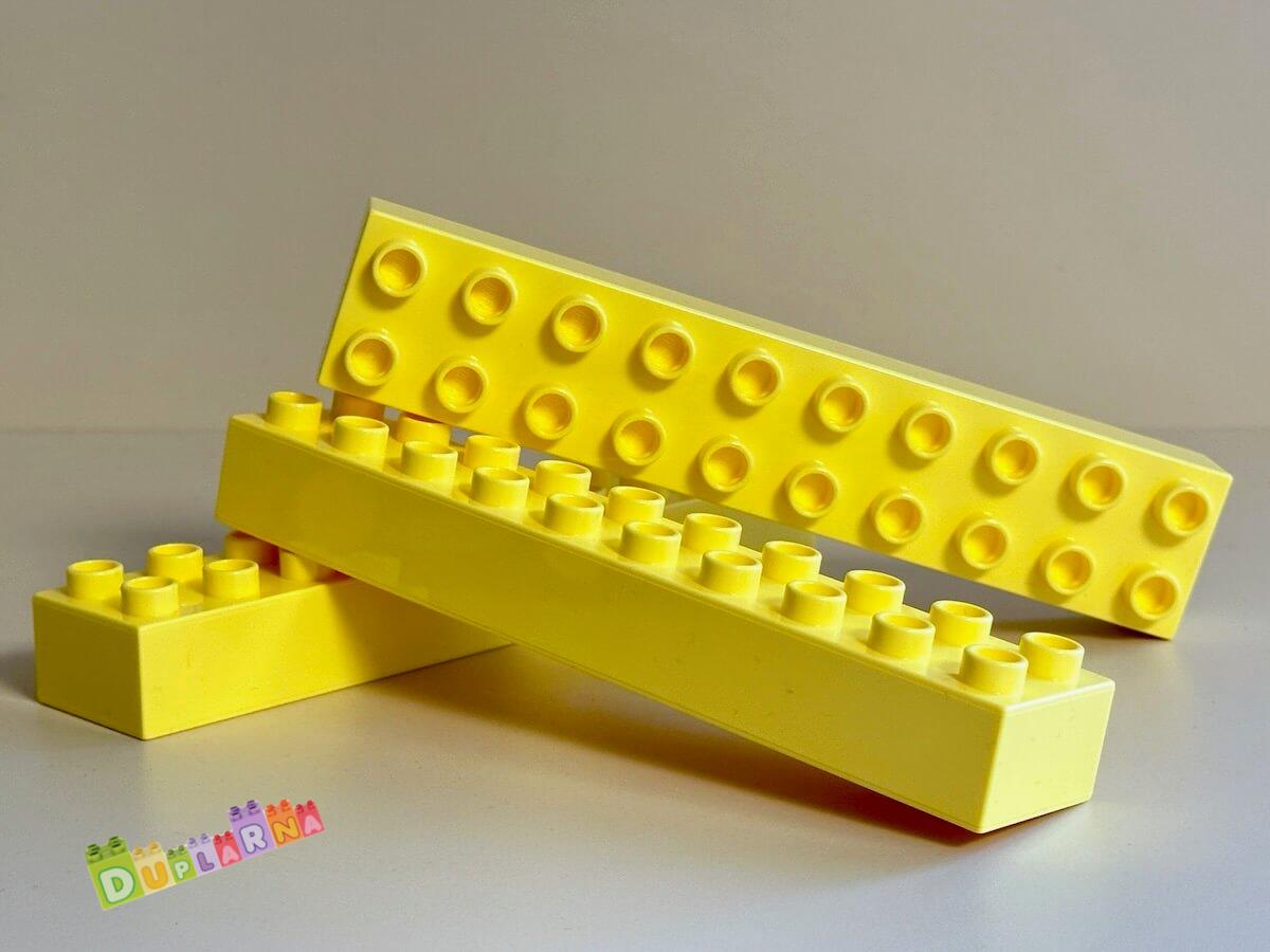 Lego Duplo - kostky 2x10 žlutá nová