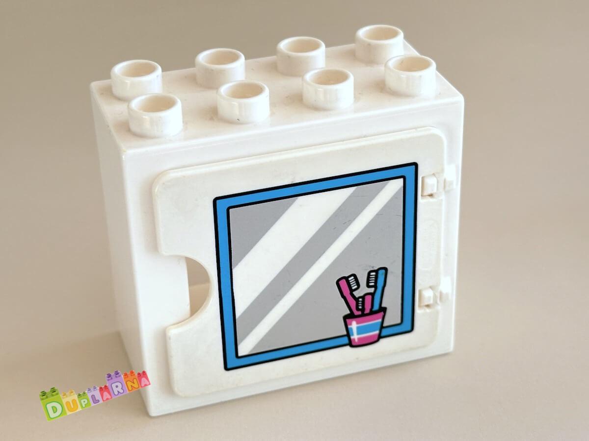 Lego Duplo okno bílé / zrcadlo - koupelna